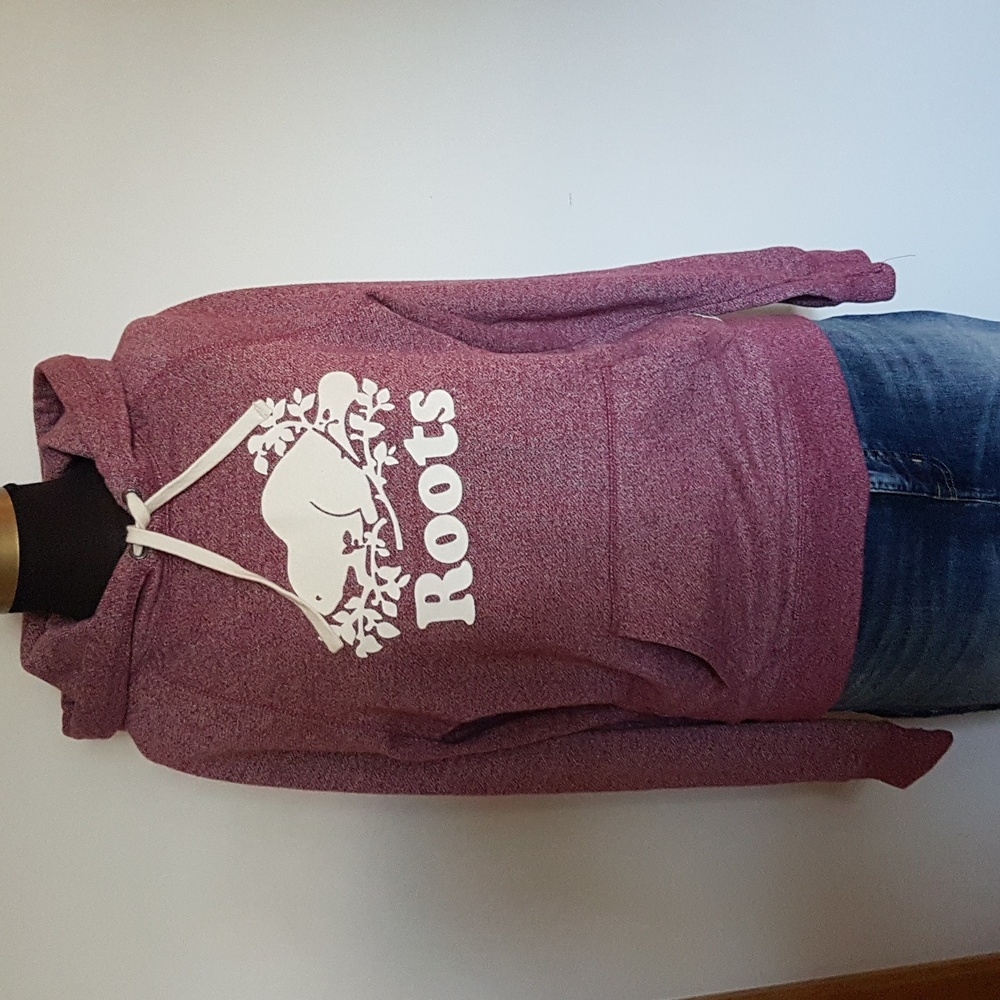 Roots Burgundy Sweatshirt with White Logo